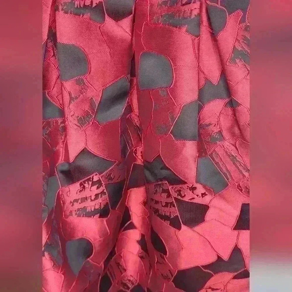 Dan Munier Red and Black Patterned Cocktail Dress Size Small - Picture 3 of 8